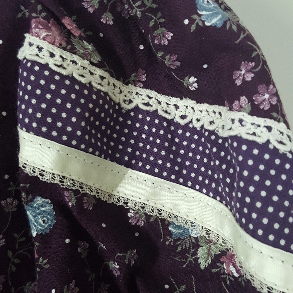 Vintage 1970's Purple Gunne Sax Prairie Dress by Jessica McClintock - Picture 14 of 14